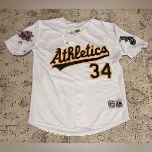 Majestic Authentic Oakland Athletics Dave Stewart World Series Jersey Men’s L